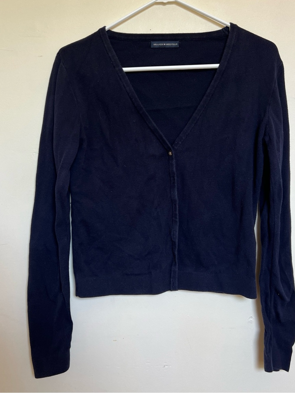 Brandy Melville Navy V-Neck Button down Cardigan